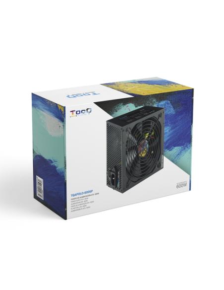 TooQ TQAPOLO-600SP unidad de fuente de alimentación 600 W 20+4 pin ATX ATX Negro