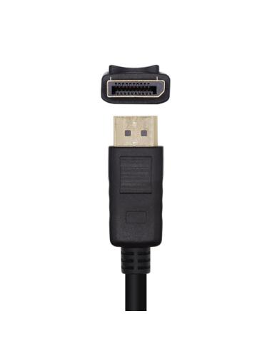 AISENS Cable DisplayPort V1.2 4K@60Hz, DP/M-DP/M, Negro, 1.0m