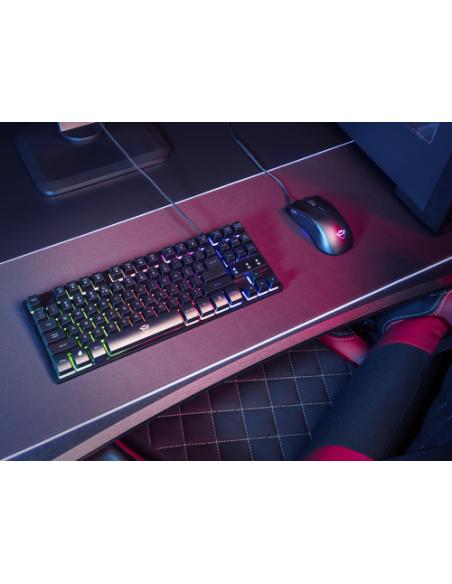 Trust GXT 833 Thado teclado Juego USB Español Negro, Plata