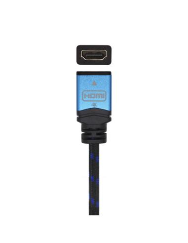 AISENS Cable HDMI V2.0 Prolongador Premium Alta Velocidad / HEC 4K@60Hz 18Gbps, A/M-A/H, Negro/Azul, 1.0m