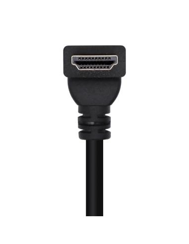 AISENS Cable HDMI V2.0 Acodado Premium Alta Velocidad / HEC 4K@60Hz 18Gbps, A/M-A/M, Negro, 2.0m