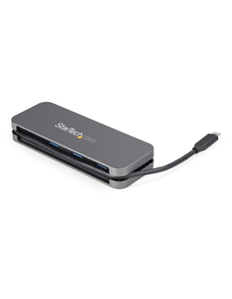 StarTech.com Hub USB C de 4 Puertos - 3 USB-A 1 USB-C - Ladrón USB 3.0 Tipo C (USB 3.2 Gen 1) - Alimentado por el Bus - Hub Adap