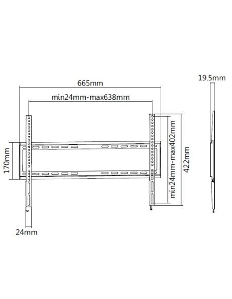 Equip 650333 Soporte fijo de pared para TV de 37"-75