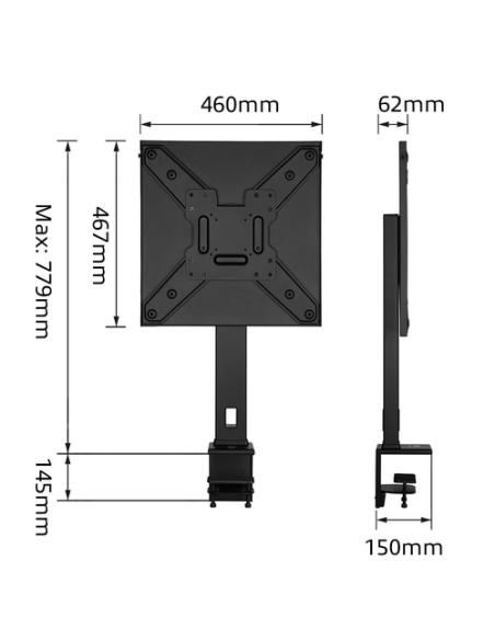 Ewent EW1543 soporte para TV 139,7 cm (55") Negro