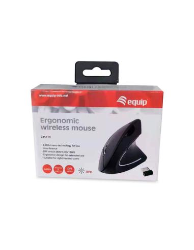 Equip 245110 ratón mano derecha RF inalámbrico Óptico 1600 DPI