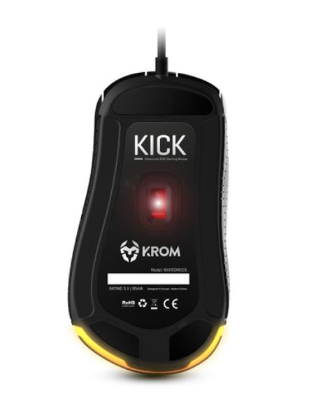 Krom Kick ratón Juego mano derecha USB tipo A Óptico 6200 DPI