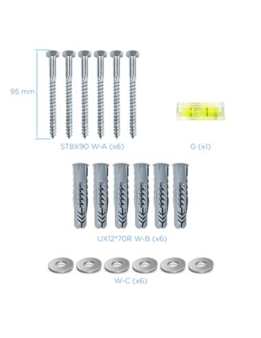 TooQ LP4380XL-B soporte para TV 2,03 m (80") Negro