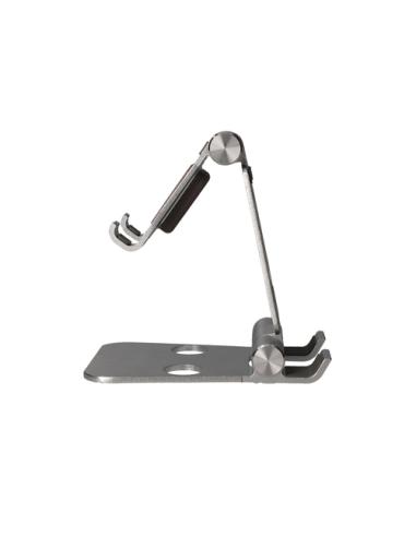 Ksix Soporte escritorio para movil, tablet y smartwatch, Rotación: 360°, Material aluminio