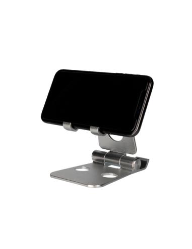 Ksix Soporte escritorio para movil, tablet y smartwatch, Rotación: 360°, Material aluminio