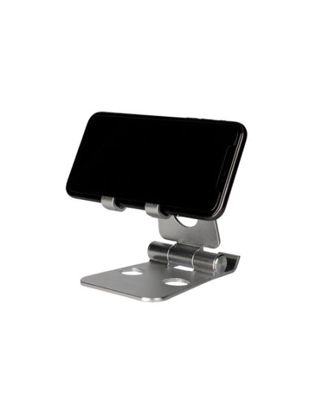 Ksix Soporte escritorio para movil, tablet y smartwatch, Rotación: 360°, Material aluminio