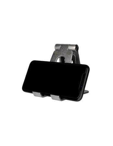 Ksix Soporte escritorio para movil, tablet y smartwatch, Rotación: 360°, Material aluminio
