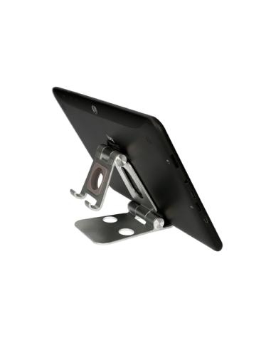 Ksix Soporte escritorio para movil, tablet y smartwatch, Rotación: 360°, Material aluminio