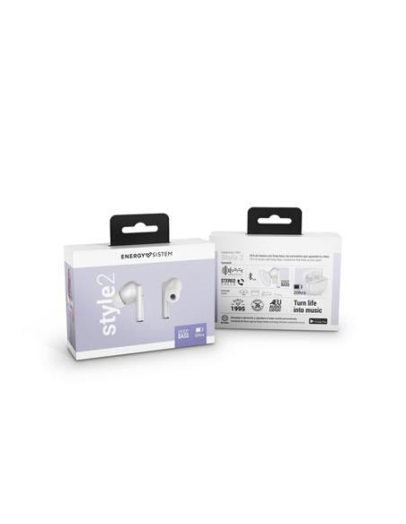 Energy Sistem Style 2 Auriculares True Wireless Stereo (TWS) Dentro de oído Llamadas/Música Bluetooth Blanco
