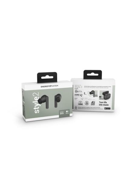 Energy Sistem Style 2 Auriculares True Wireless Stereo (TWS) Dentro de oído Llamadas/Música Bluetooth Negro