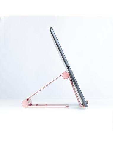 TooQ Soporte de sobremesa ajustable para teléfono / tablet hasta 10”, Rosa Velvet