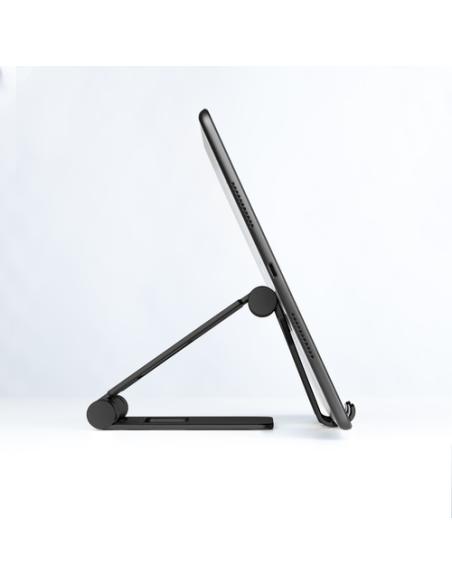 TooQ Soporte de sobremesa ajustable para teléfono / tablet hasta 10”, Negro