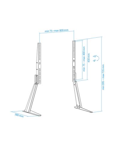 TooQ Soporte de mesa para pantallas 32”-70”