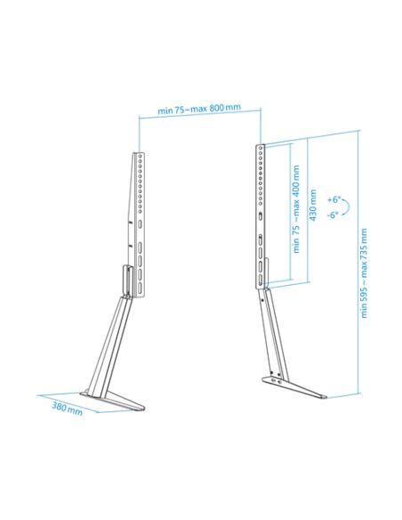 TooQ Soporte de mesa para pantallas 32”-70”