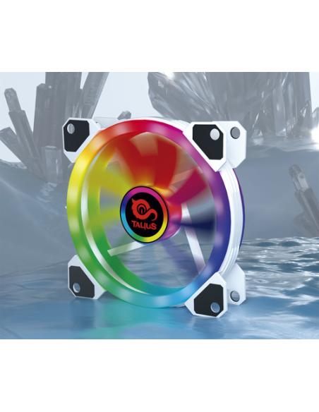 TALIUS Ventilador caja ARGB Iris 16Led 12cm Blanco para caja Cronos