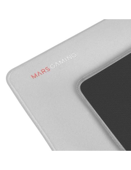 Mars Gaming MMPXLS Plata, Alfombrilla Gaming XL, Doble capa Nanotejido y Goma Natural, 800x300x4mm