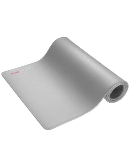 Mars Gaming MMPXLS Plata, Alfombrilla Gaming XL, Doble capa Nanotejido y Goma Natural, 800x300x4mm