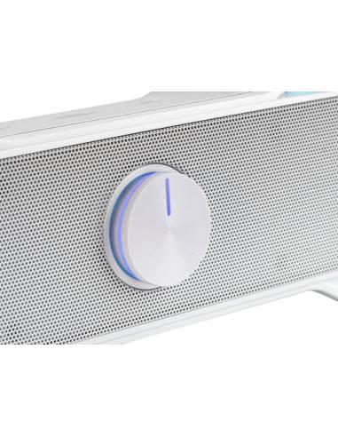 Mars Gaming MSBXW Blanco, Barra de Sonido RGB, Bluethooth 5.0+Jack 3.5, Sonido DSP 10W