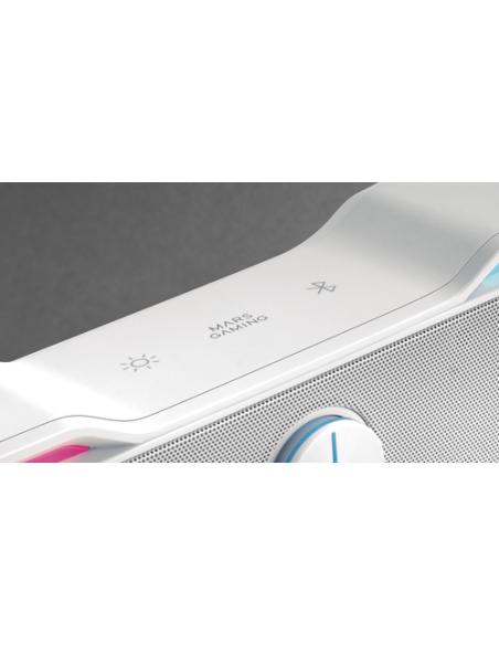Mars Gaming MSBXW Blanco, Barra de Sonido RGB, Bluethooth 5.0+Jack 3.5, Sonido DSP 10W
