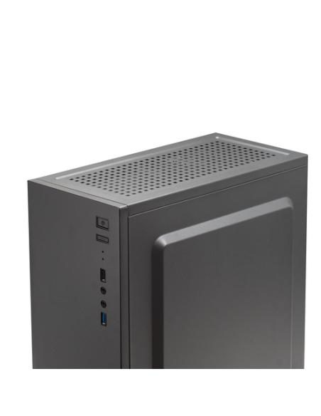 Mars Gaming MC100 - Caja Gaming ATX, ventilador 90mm FRGB, ventilación convect-cool, color negro