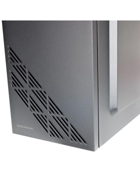 Mars Gaming MC100 - Caja Gaming ATX, ventilador 90mm FRGB, ventilación convect-cool, color negro