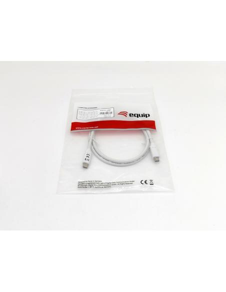 Equip 128362 Cable USB 3.2 Gen 1 C a C , M/M , 2,0m, PD 60W, 5Gbps, Blanco