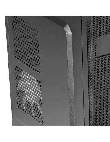 Tacens 2FERROX, Caja PC Semitorre ATX, Ventilador Lateral 12cm, Rejilla Frontal, Acero, Negro