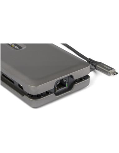 StarTech.com Adaptador Multipuertos USB-C - USB Tipo C a HDMI 2.0 4K a 60Hz - Hub Ladrón USB de 2 Puertos de 10Gbps - con PD de 