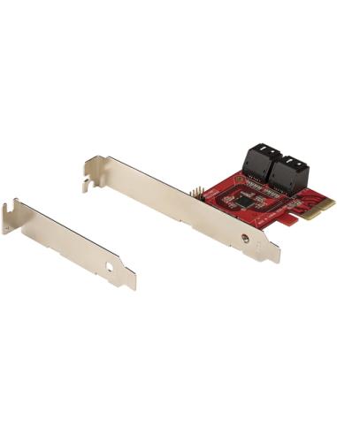 StarTech.com Tarjeta PCIe Controladora SATA de 4 Puertos - Tarjeta de Expansión PCI Express SATA - 6Gbps - Perfil Bajo/Completo 