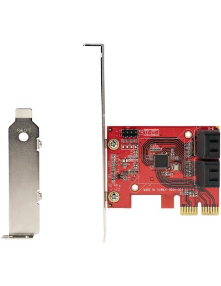 StarTech.com Tarjeta PCIe Controladora SATA de 4 Puertos - Tarjeta de Expansión PCI Express SATA - 6Gbps - Perfil Bajo/Completo 