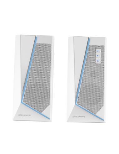 Mars Gaming ALTAVOCES 2.0 BLUETOOTH 5.0 MS7 WHITE 20W RMS ILUMINACION RGB DINAMICO PROCESADOR DSP
