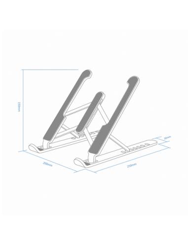 AISENS Soporte De Sobremesa Ajustable Para Portatil / Tablet, Gris Oscuro