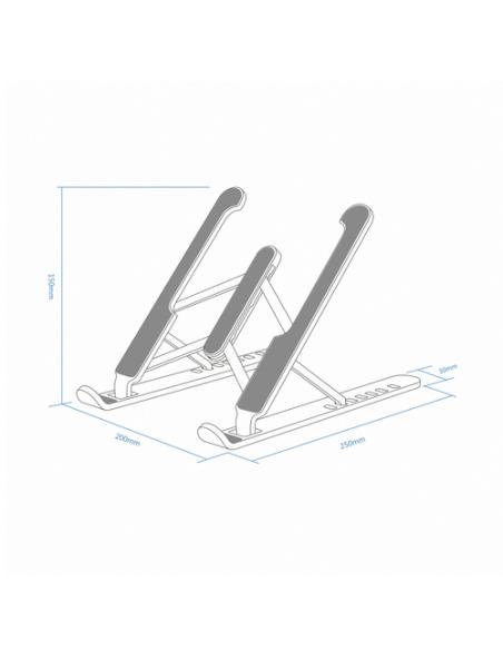 AISENS Soporte De Sobremesa Ajustable Para Portatil / Tablet, Gris Oscuro
