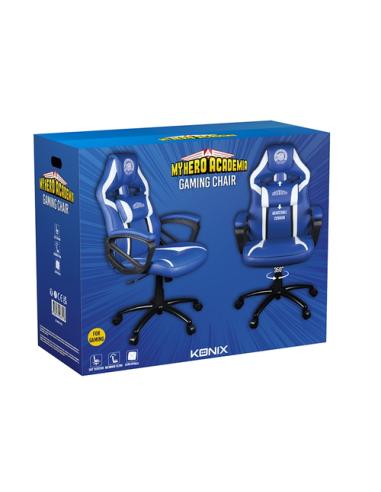Konix My Hero Academia KX MHA GAMING CHAIR Silla para videojuegos universal Asiento acolchado Azul, Blanco