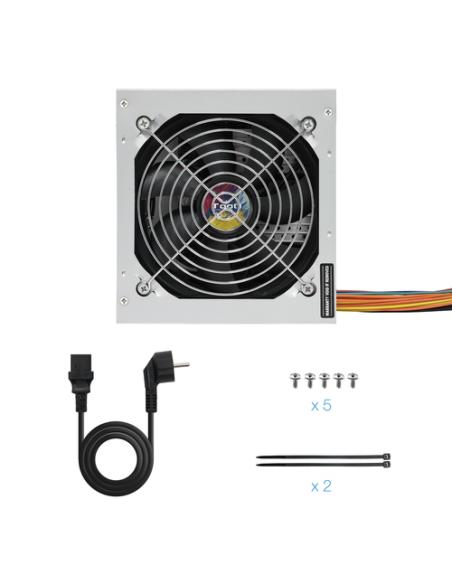 TooQ TQAPOLO-500SP unidad de fuente de alimentación 500 W 20+4 pin ATX ATX Plata