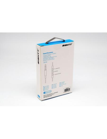 Eightt EAUR-XI auricular y casco Auriculares Alámbrico Dentro de oído Llamadas/Música Blanco