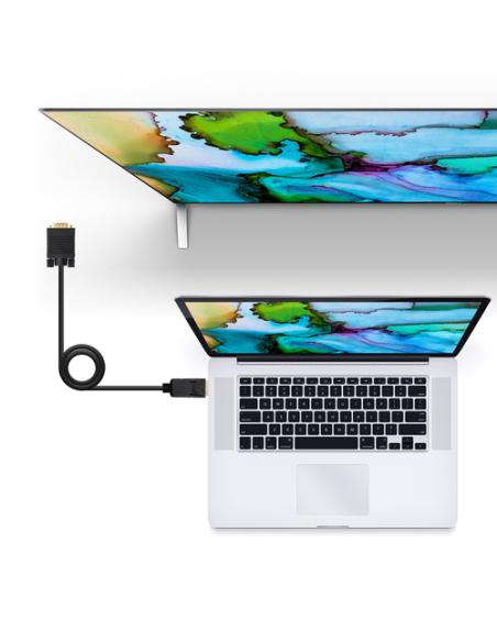 Nanocable Cable Conversor DisplayPort a VGA, DP/M - VGA/M, Negro, 1 m