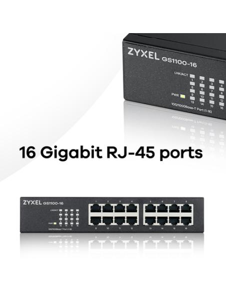 Zyxel GS1100-16 No administrado Gigabit Ethernet (10/100/1000)