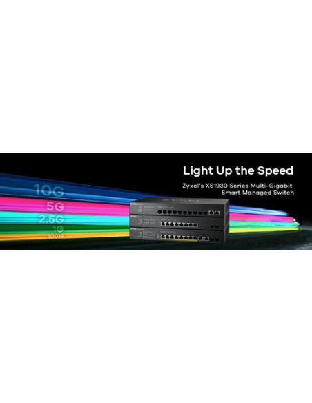 Zyxel XS1930-12HP-ZZ0101F switch Gestionado L3 10G Ethernet (100/1000/10000) Energía sobre Ethernet (PoE) Negro