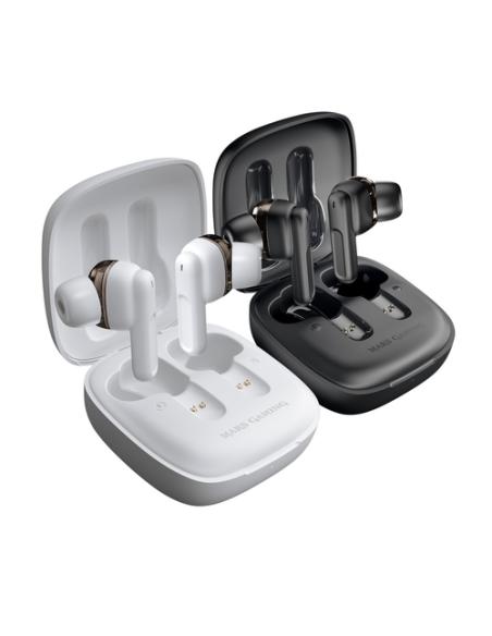Mars Gaming MHIBW Blanco, Auriculares Inalámbricos, Bluetooth 5.1, Micrófono, Dual Driver