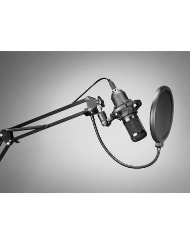Mars Gaming MMICPRO, Micrófono PC USB, Condensador, Ultra-alta Definición Streamings, ASMR, Negro