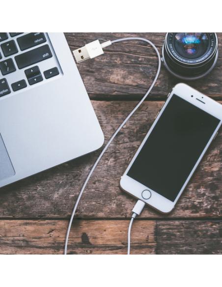 Nanocable Cable Lightning a USB-A, Lightning/M -USB A/M, Blanco, 50 cm