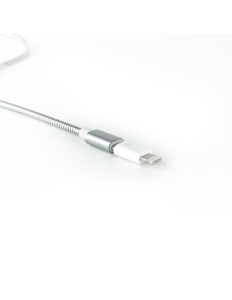 Nanocable Adaptador Lightning a Micro USB, Lightning/M-Micro B/H Blanco