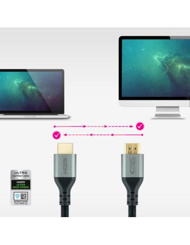 Nanocable Cable HDMI 2.1 Certificado ULTRA HIGH SPEED A/M-A/M, Negro, 1.5 m