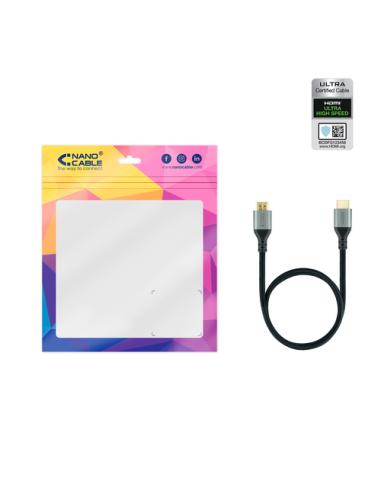 Nanocable Cable HDMI 2.1 Certificado ULTRA HIGH SPEED A/M-A/M, Negro, 1.5 m
