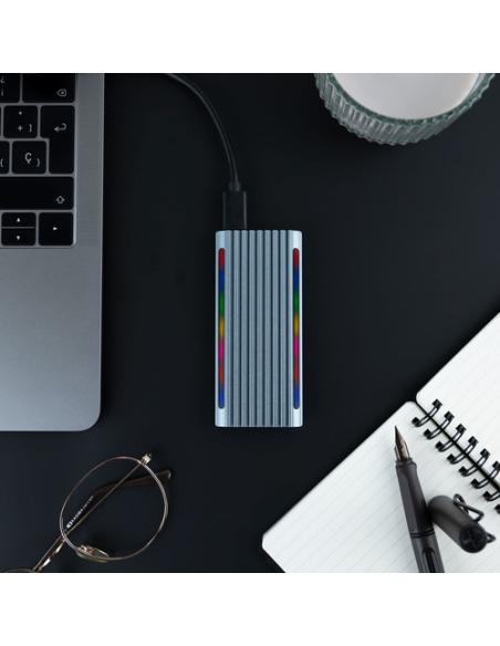 TooQ Shinobi Caja externa para unidad de estado sólido (SSD) Gris M.2